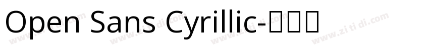 Open Sans Cyrillic字体转换